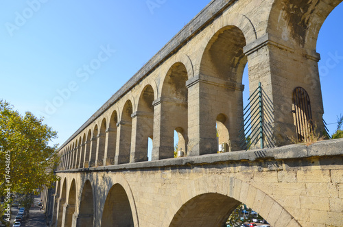 Les Arceaux aqueduct in Montpellier city photo