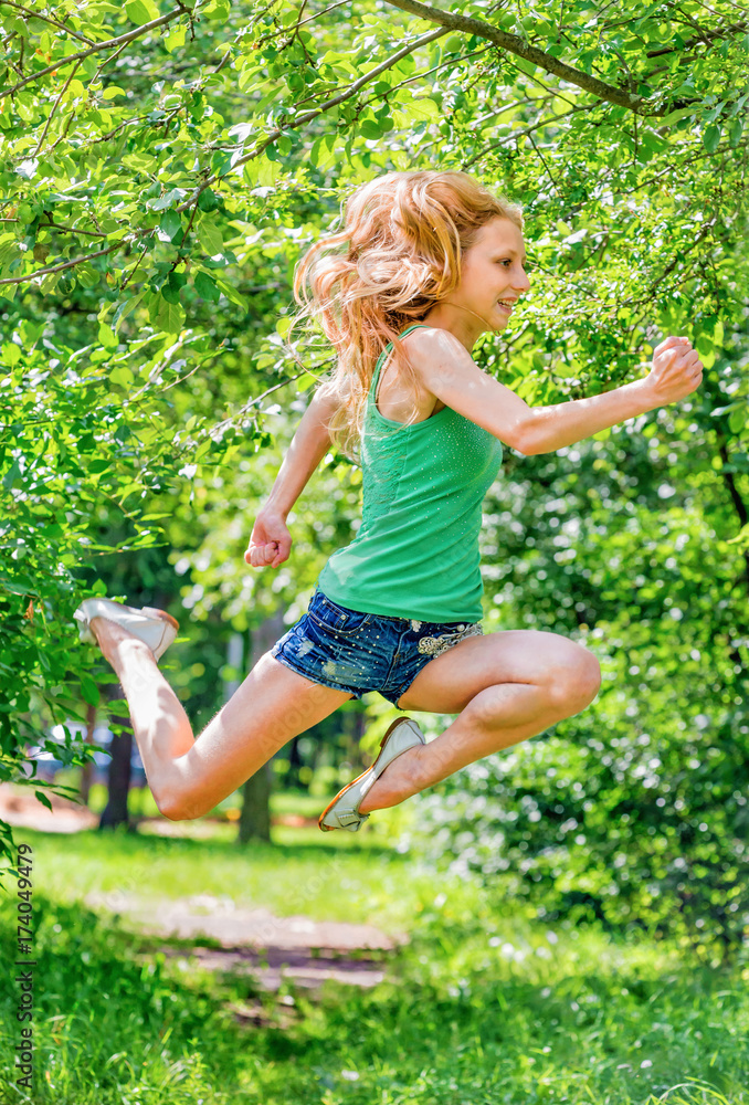 Running in the Park girl Running in the Park girl