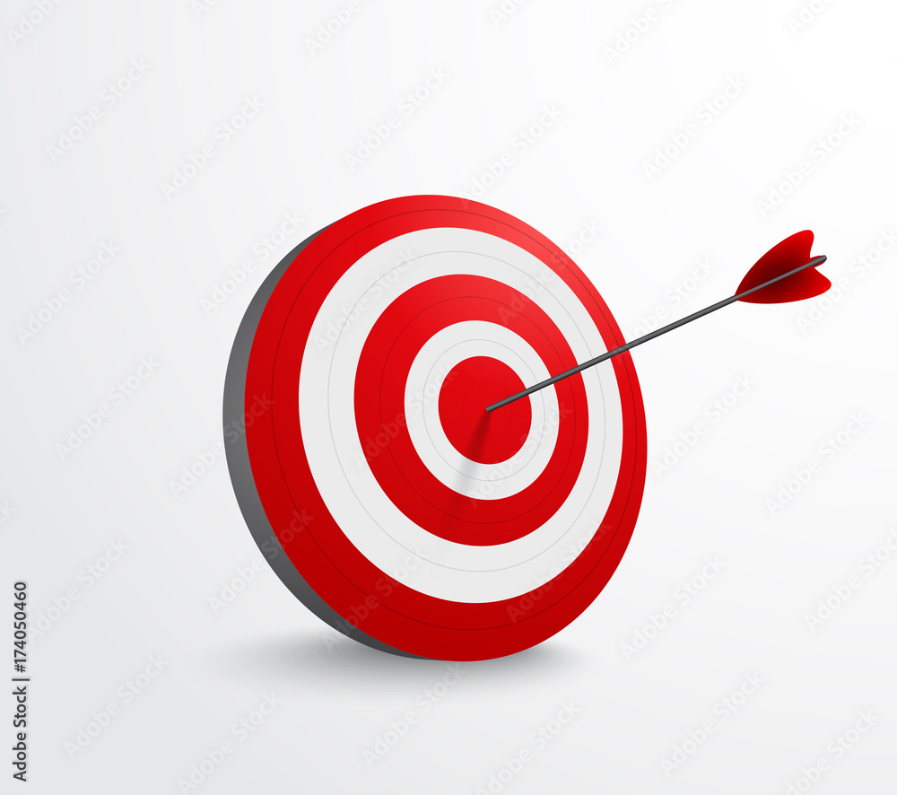 Dart target with arrow 