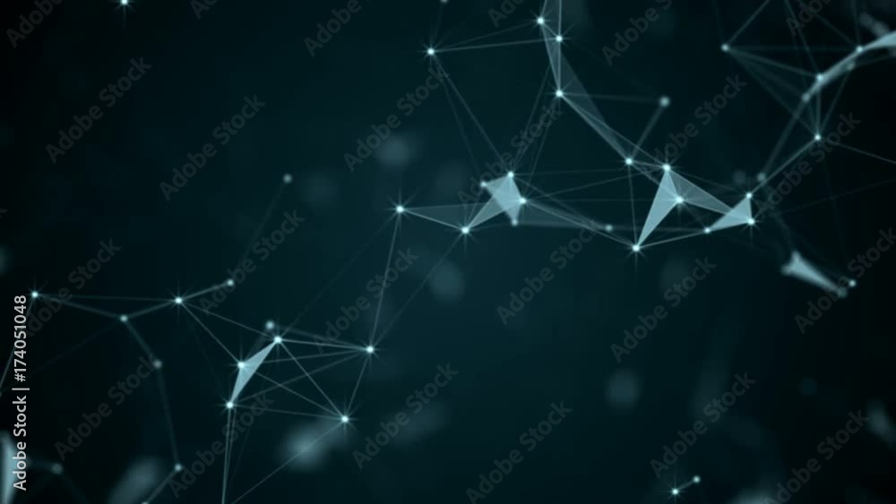 Beautiful abstract geometric background lines and dots, plexus.Slow motion. Beautiful abstract geometric background lines and dots, plexus.Slow motion.