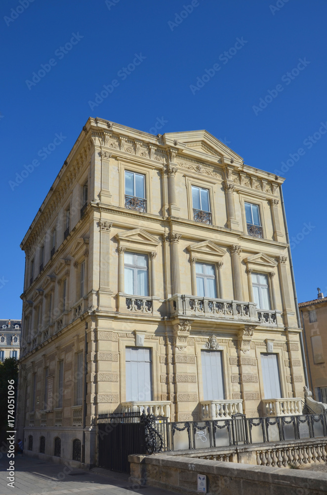 Haussmann architecture building in Montpellier city