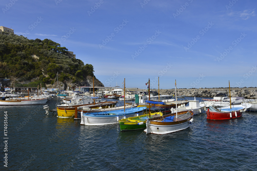 Boats in a small port.
