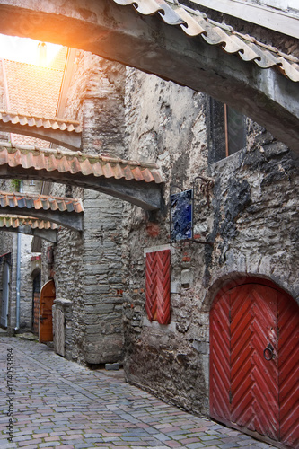 St. Catherine Passage - a little walkway in the old city Tallinn, Estonia.