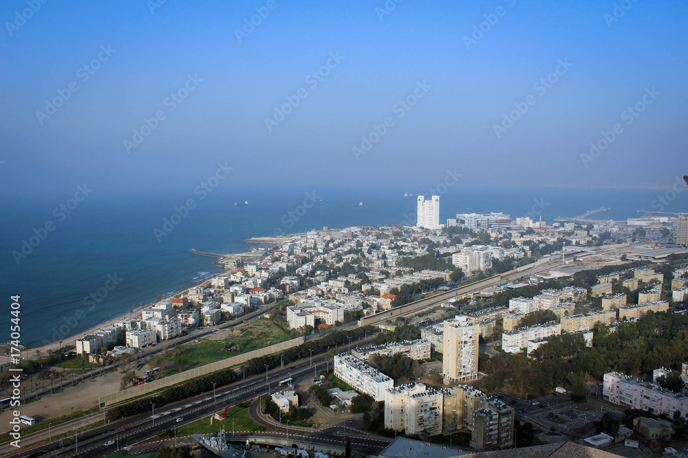 View of Haifa from Mount Carmel, Israel