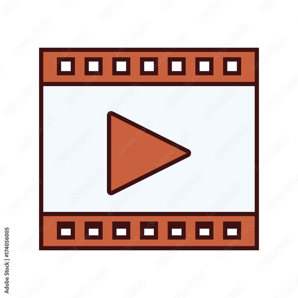 Fototapeta premium Video player symbol icon vector illustration graphic design