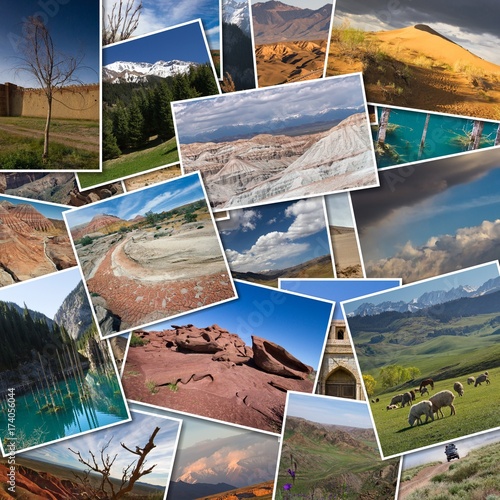 Diverse nature of Kazakhstan. Fabulous scenery of Kazakhstan. Photos from the trip through the mountains and steppes