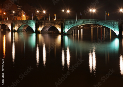 Bridge over the Meuse Meuse (Maas)  river in Namur. Belgium © Andrey Shevchenko