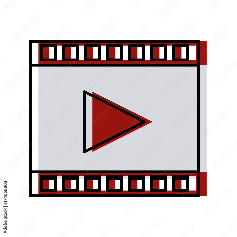 Fototapeta premium Video player symbol icon vector illustration graphic design
