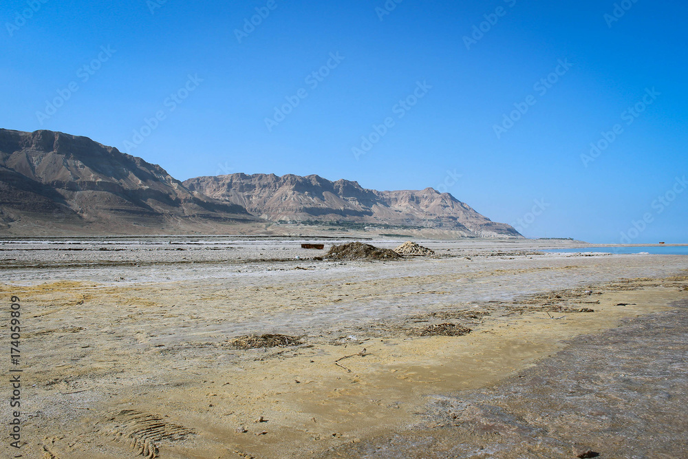 Scenic landscape of Dead Sea area, Israel