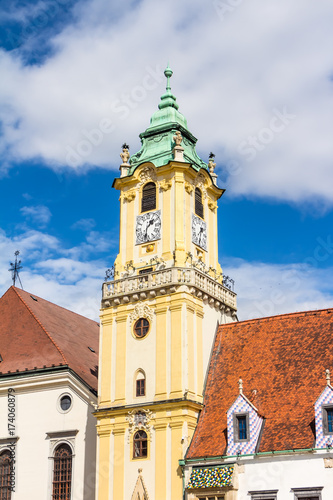 Canvas Print Old Town Hall in the city center of Bratislava, Slovakia