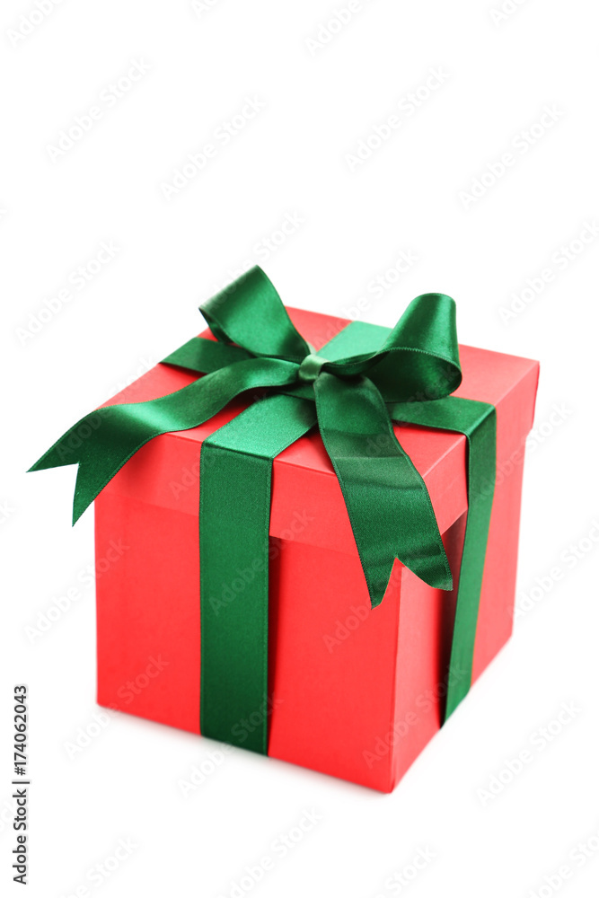 Obraz premium Gift box with ribbon isolated on a white