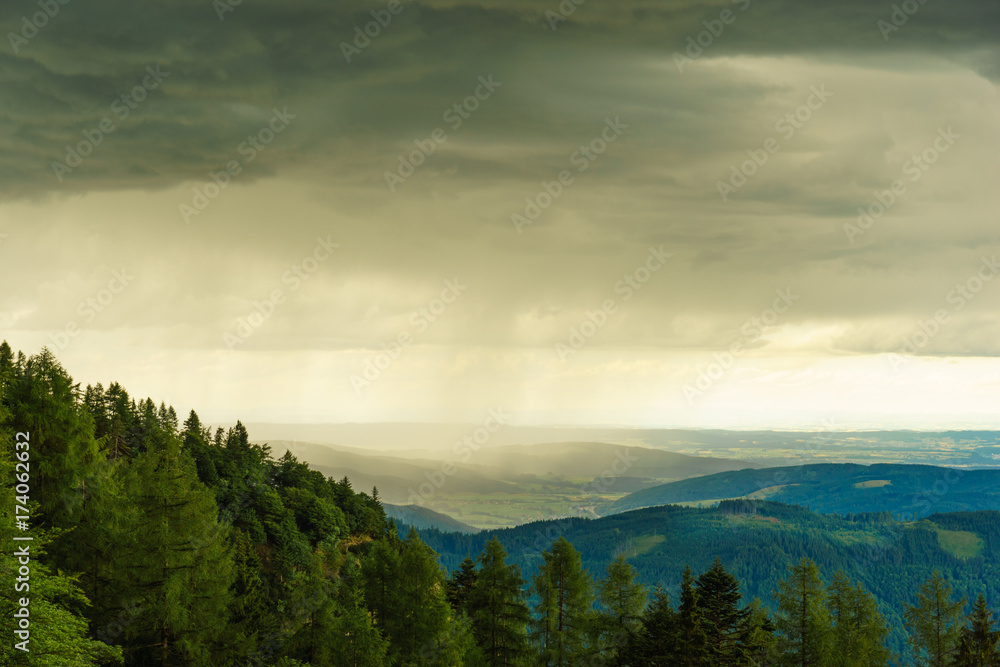 view of mountains on a hike - Alps