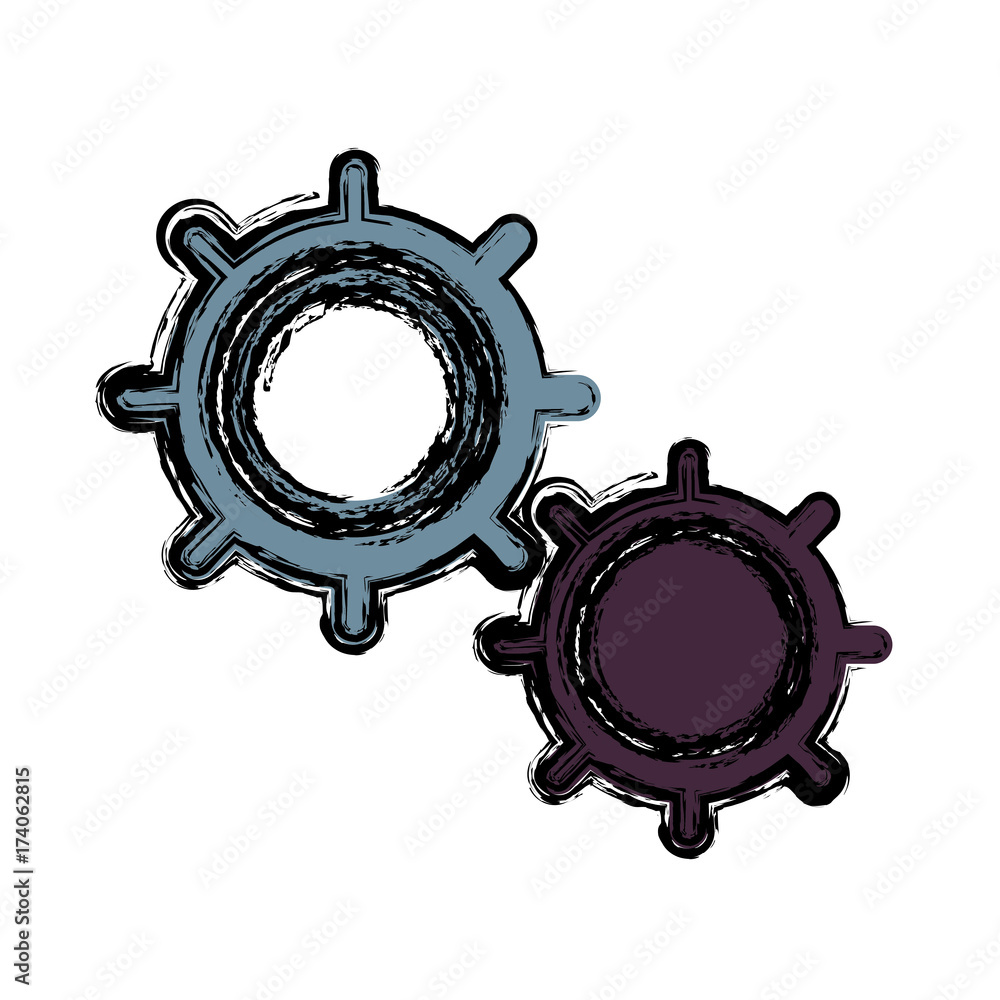 Gears machinery pieces icon vector illustration graphic design Gears machinery pieces icon vector illustration graphic design