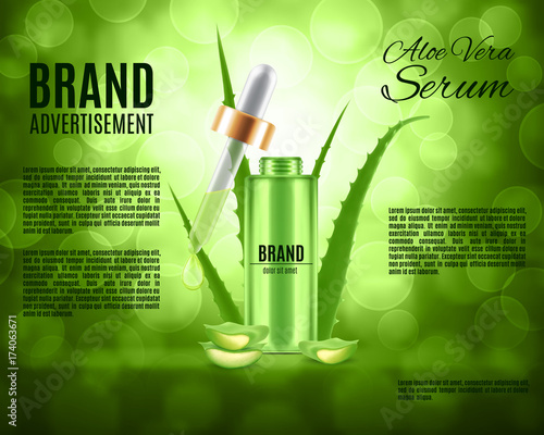 Aloe vera serum and collagen vitamin
