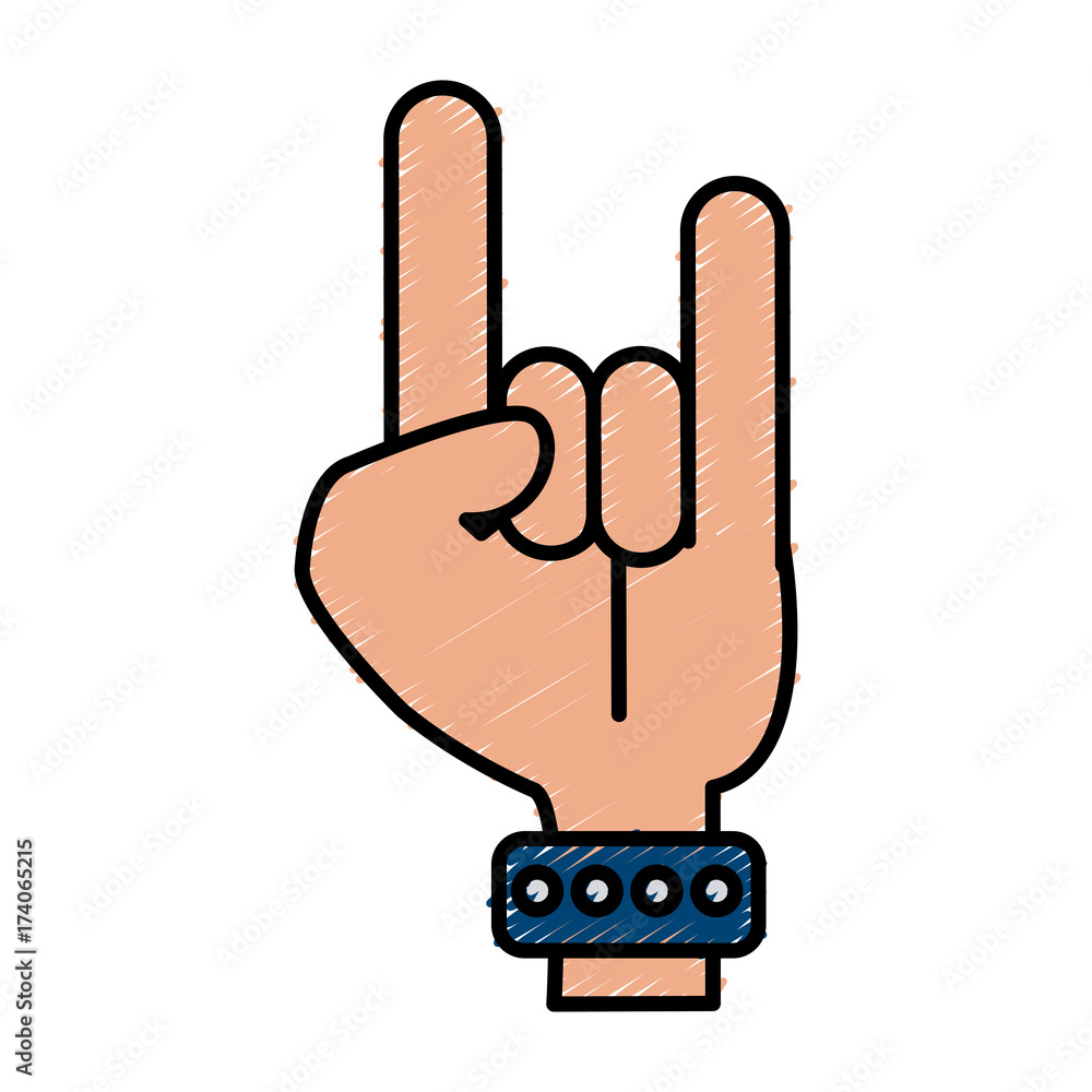 Hand rock and roll symbol isolated icon vector illustration graphic design Hand rock and roll symbol isolated icon vector illustration graphic design