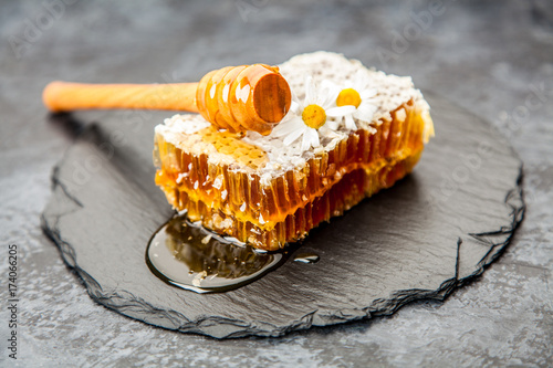 Honeycomb on white