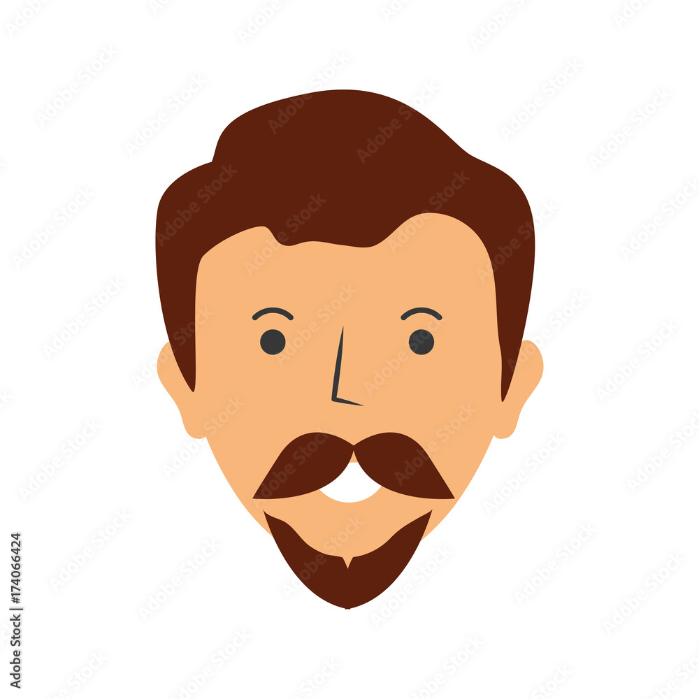 Fototapeta premium man head vector illustration
