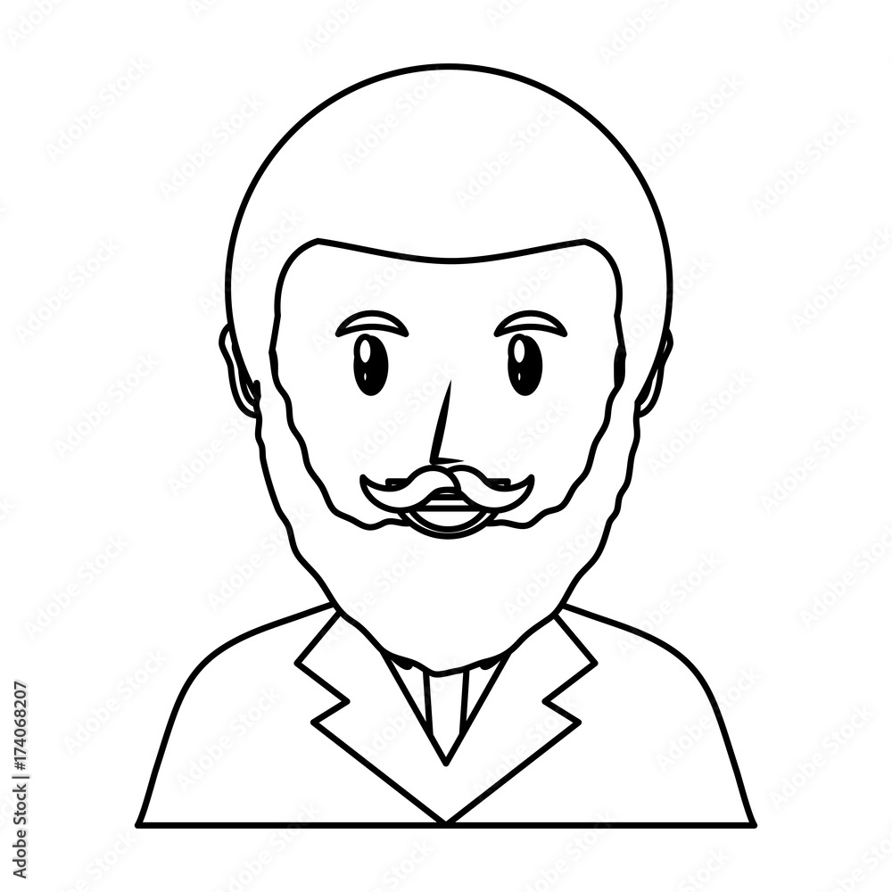 old man  avatar vector illustration