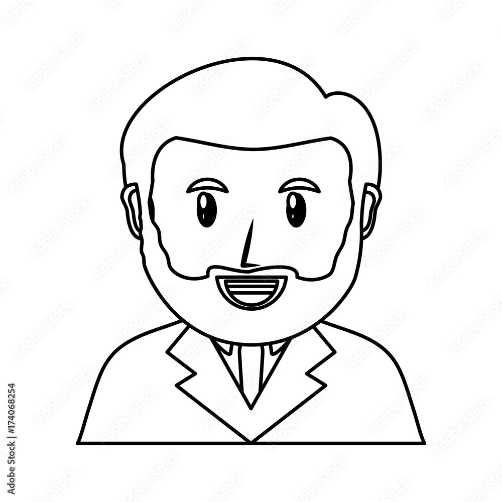 old man  avatar vector illustration