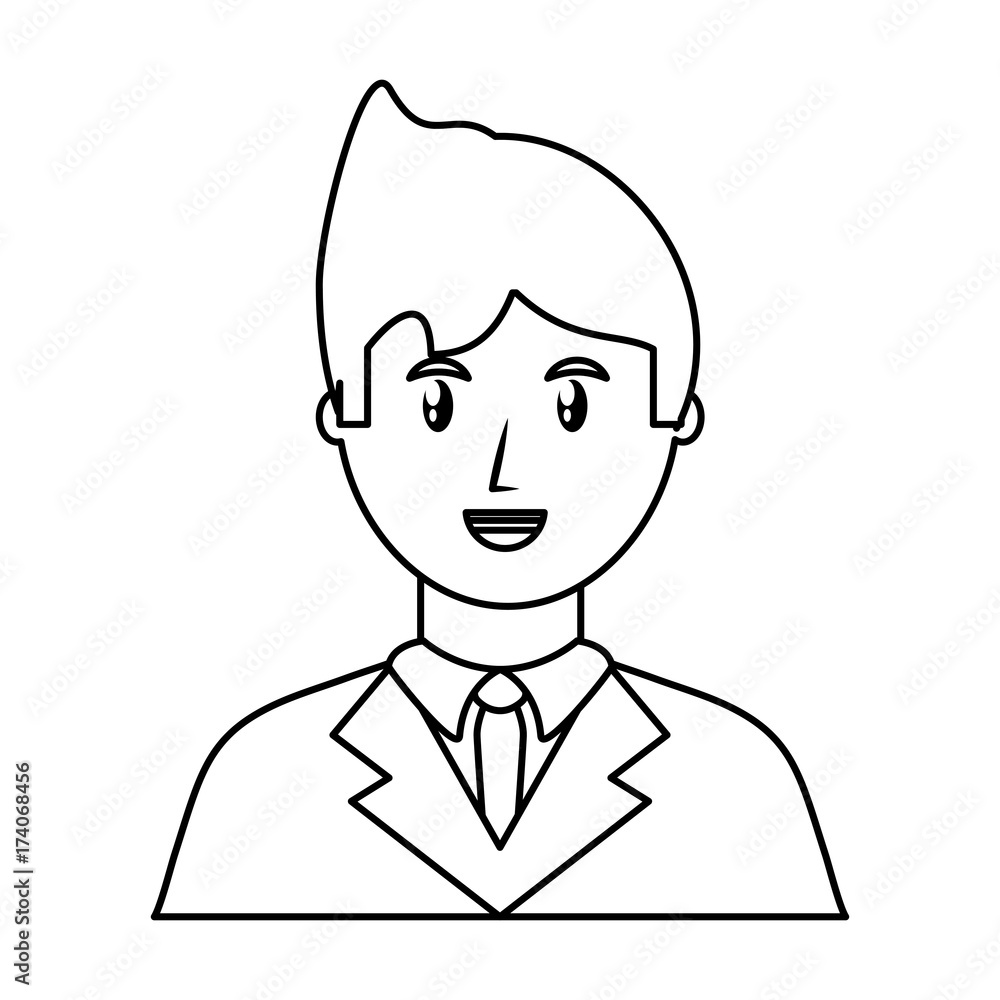 young man  avatar vector illustration