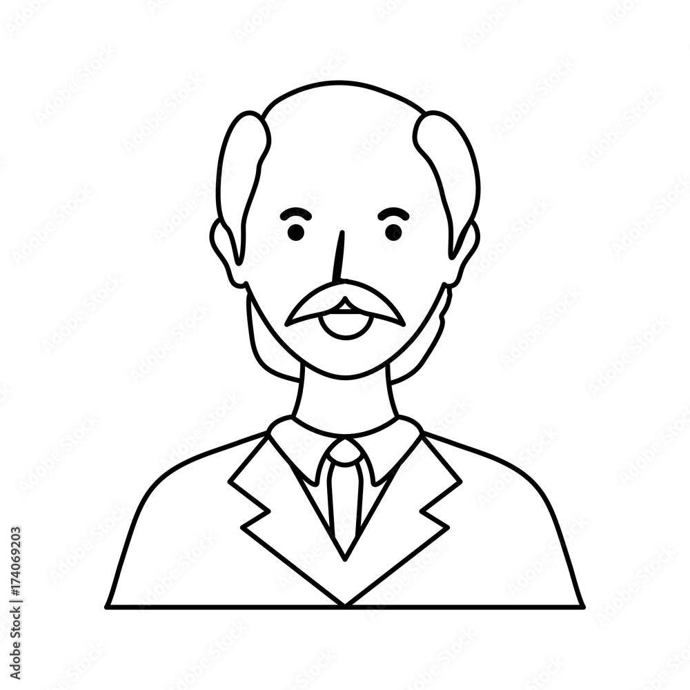 old man  avatar vector illustration