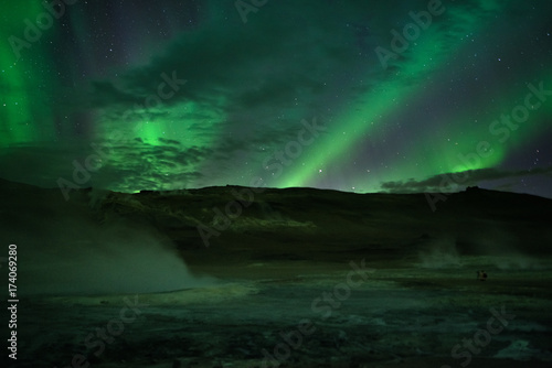Polarlichter über heißen Quellen © Tobilander
