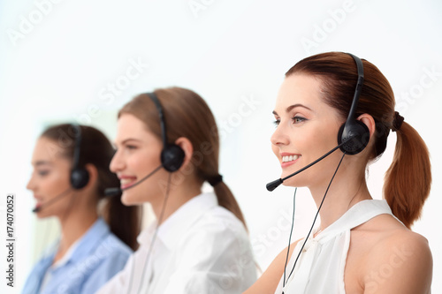 Team of technical support d...