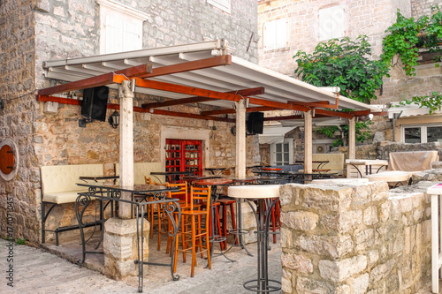 Chairs and tables in cafe