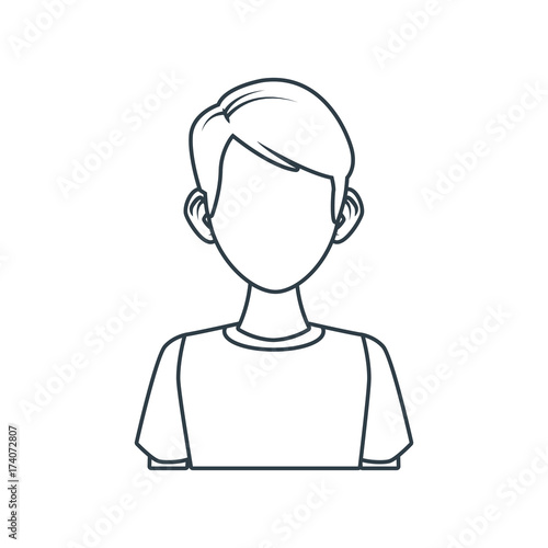 Young man cartoon icon vector illustration graphic design