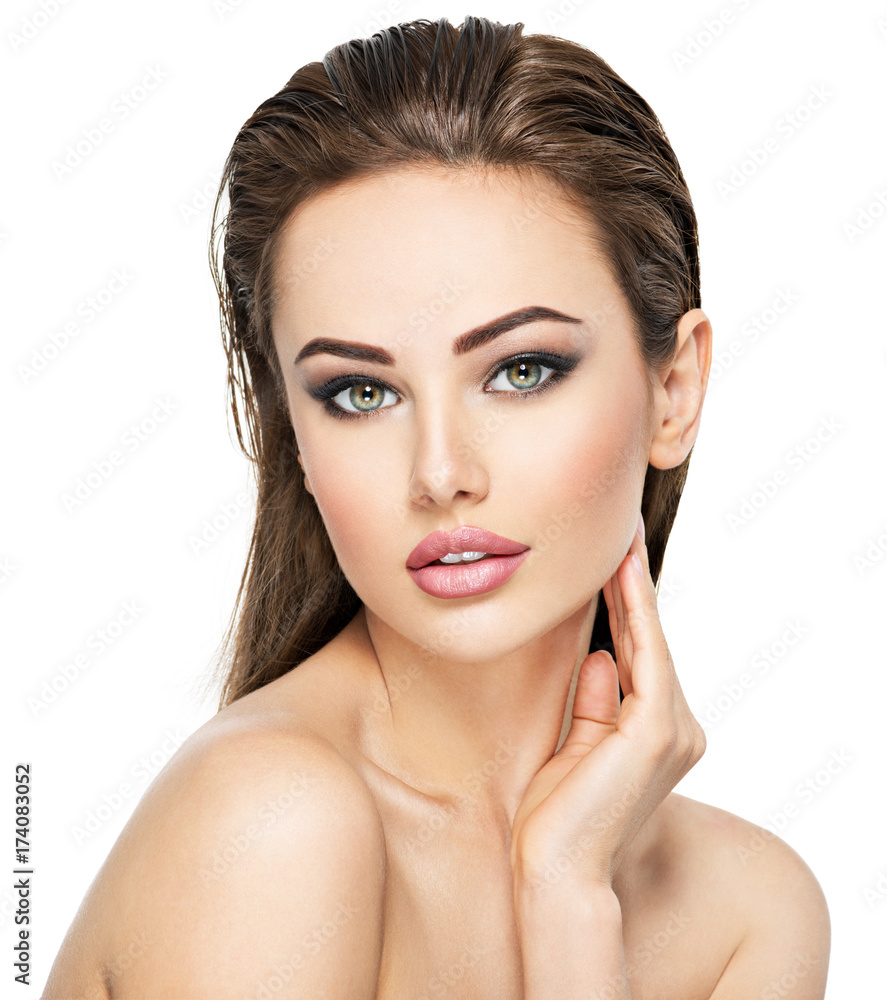 Beauty face of the young beautiful woman Stock Photo   Adobe Stock