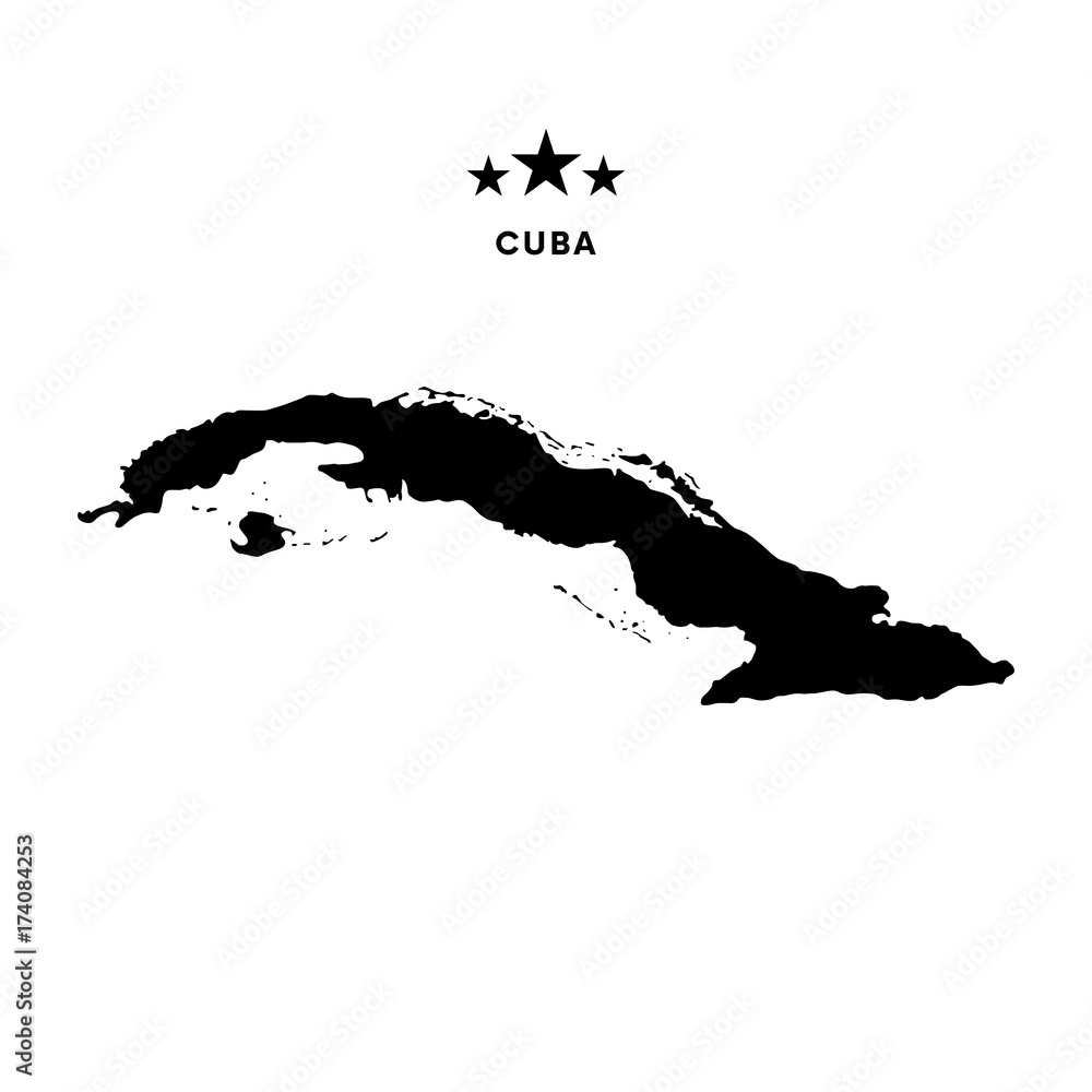 Cuba map. Vector illustration.