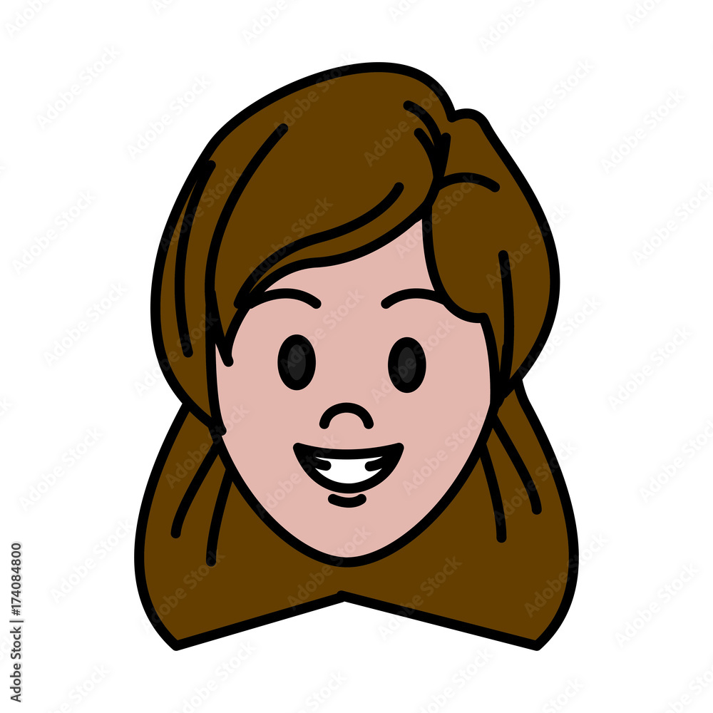 Young woman cartoon icon vector illustration graphic design Young woman cartoon icon vector illustration graphic design