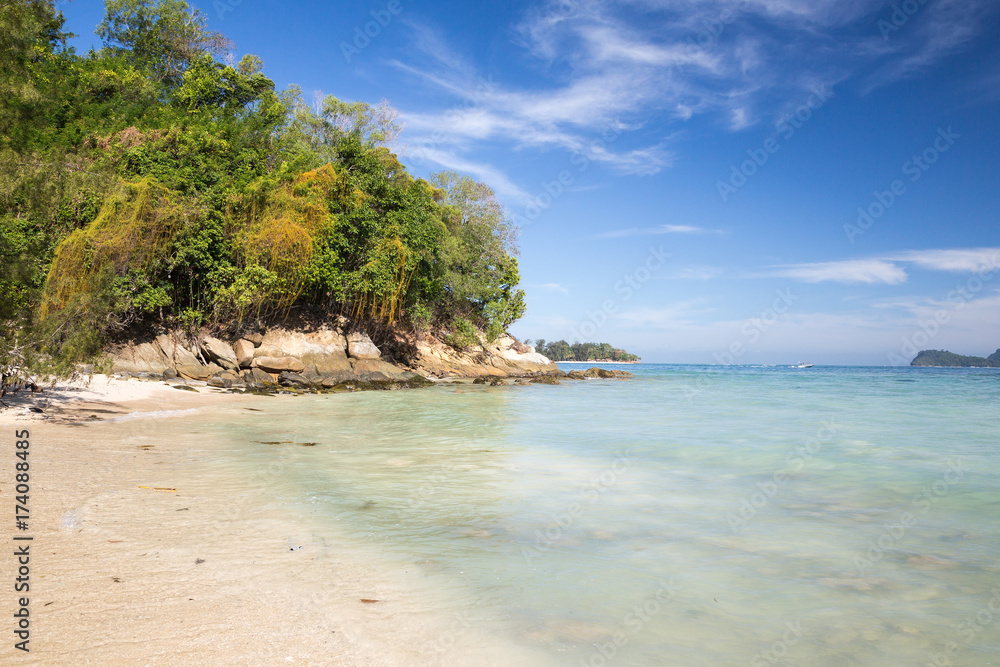 Fototapeta premium A beautiful beach in Kota Kinabalu