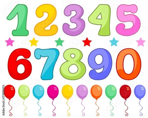 Numbers with Balloons