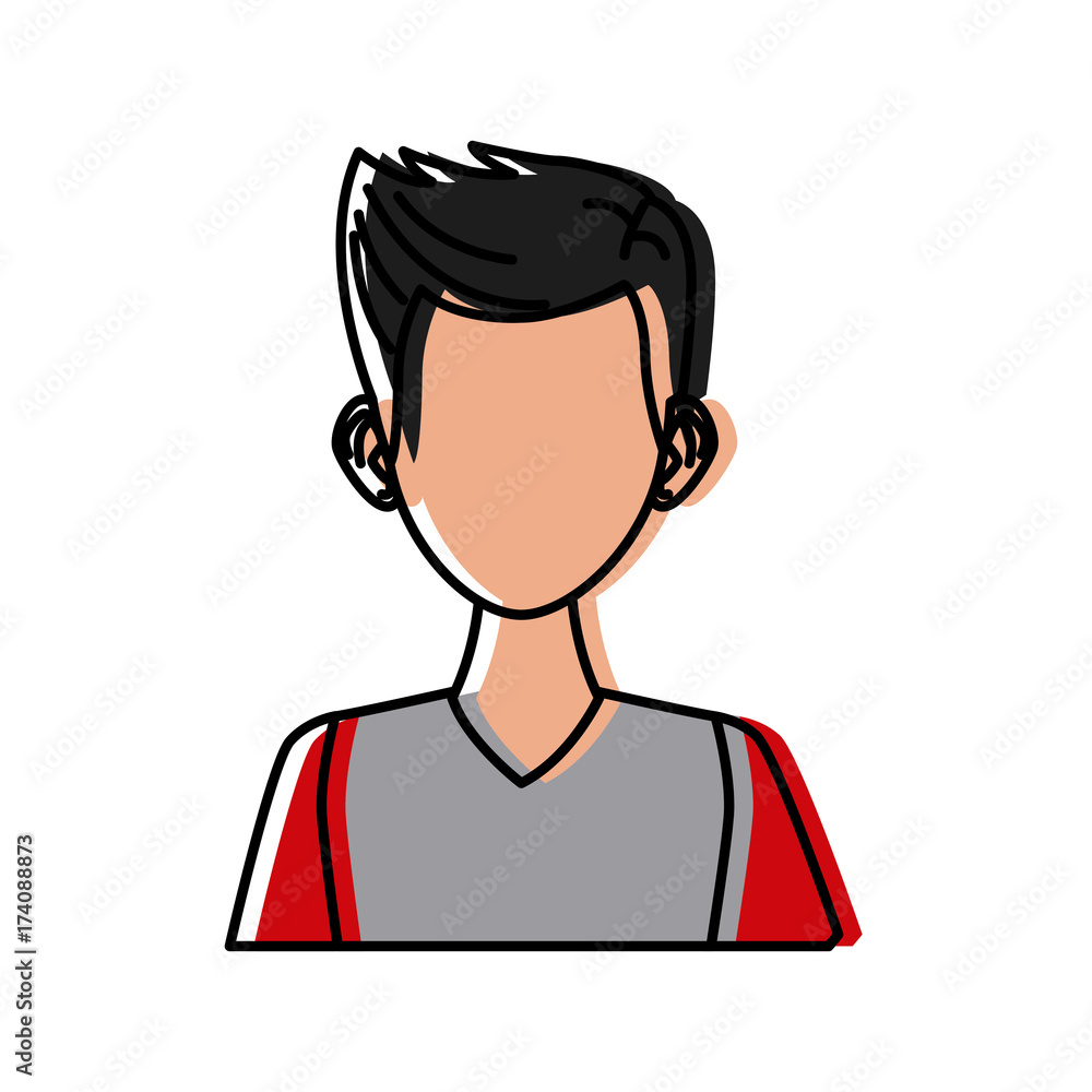 Young man cartoon icon vector illustration graphic design Young man cartoon icon vector illustration graphic design