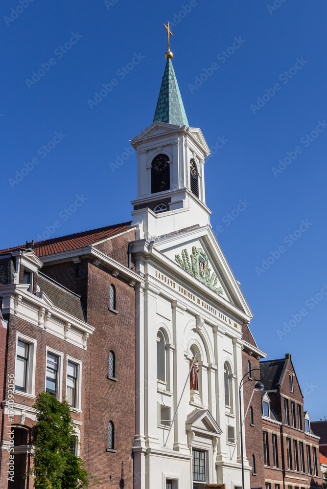 Obraz premium Historic Groenmarktkerk church in the center of Haarlem