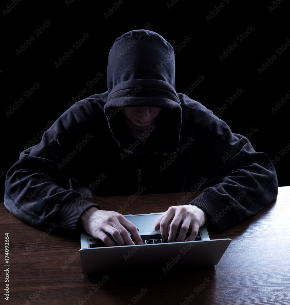 Anonymous hacker in the dark Anonymous hacker in the dark