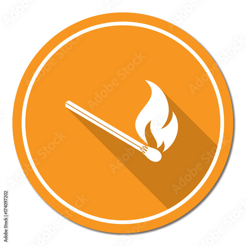 Match fire icon vector