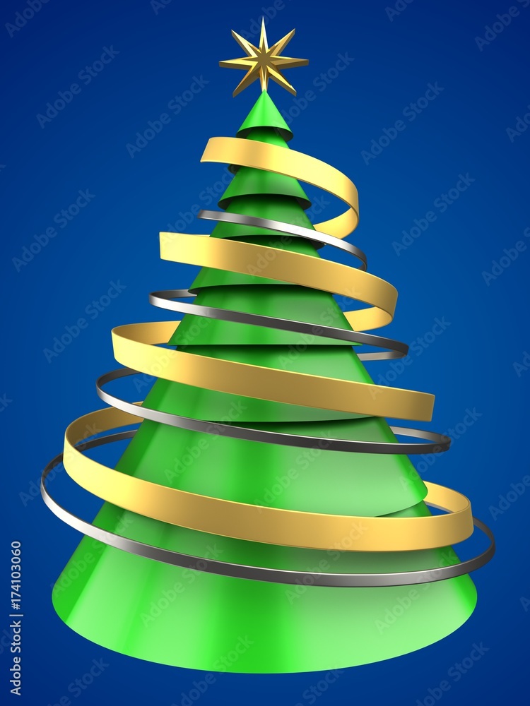 3d light green Christmas tree 3d light green Christmas tree