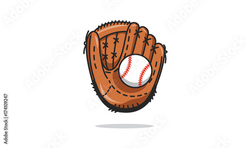 Softball Glove Vector