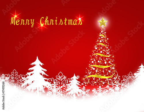 クリスマス　クリスマスツリー　クリスマス背景