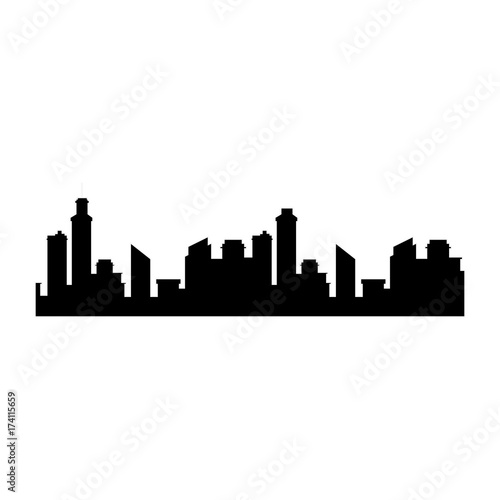 silhouette of city buildings icon