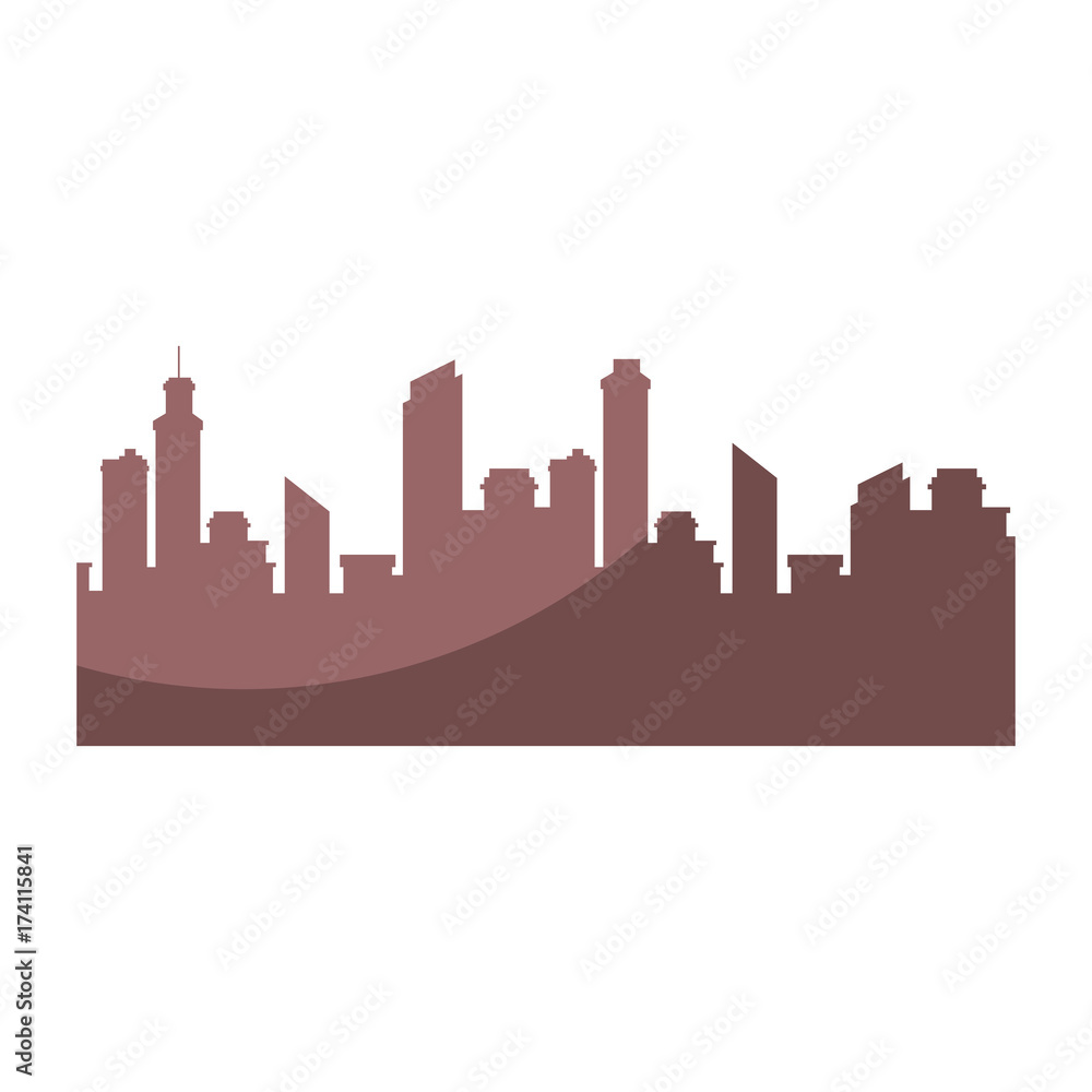 silhouette of city buildings icon