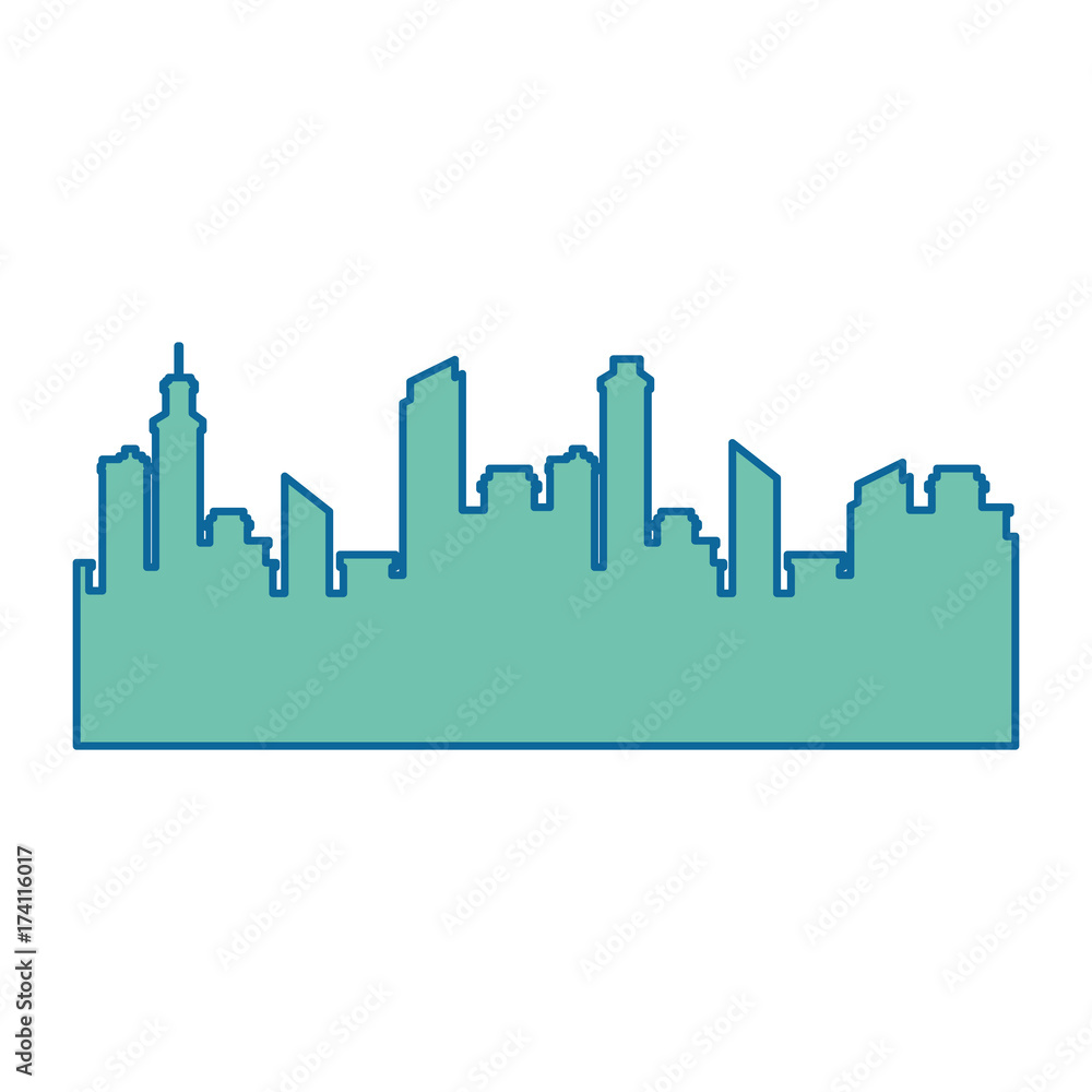 Obraz premium silhouette of city buildings icon