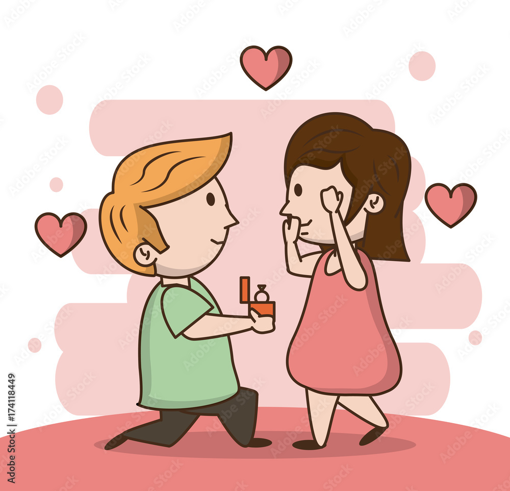 Kids in love cartoon icon vector illustration graphic design Kids in love cartoon icon vector illustration graphic design