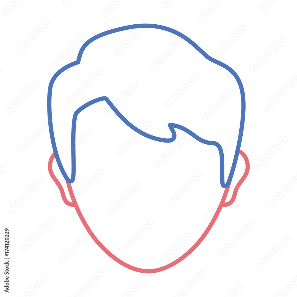 Fototapeta premium man head vector illustration