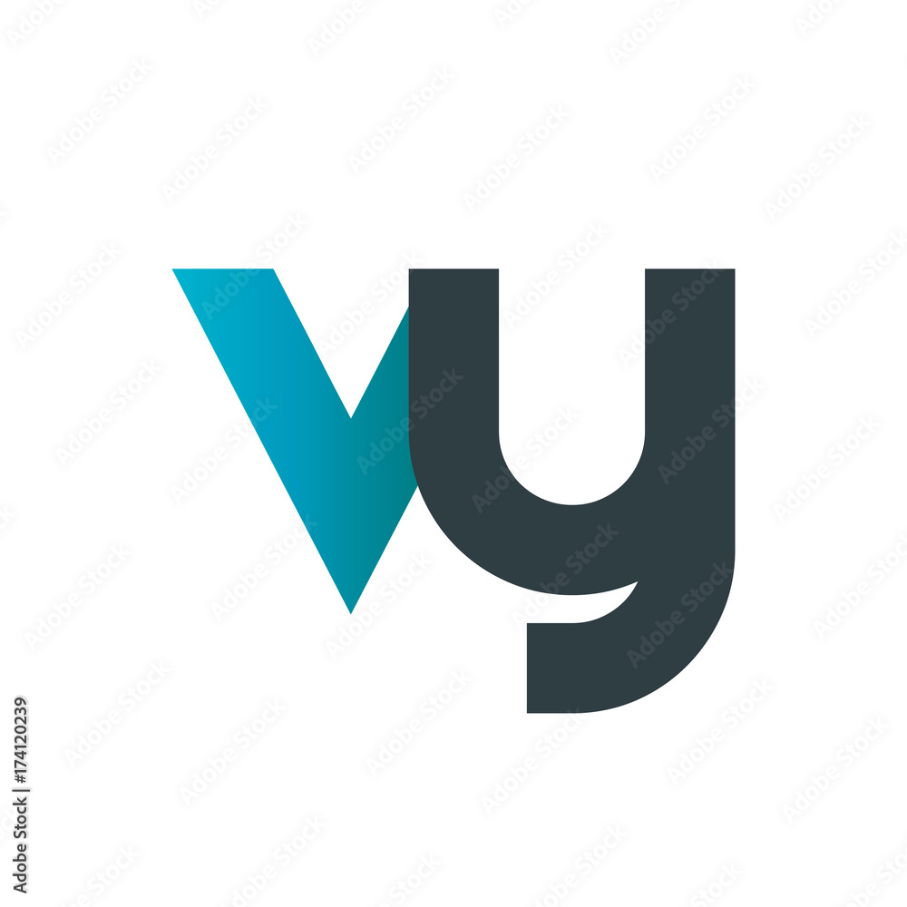 Initial Letter VY Linked Design Logo Initial Letter VY Linked Design Logo