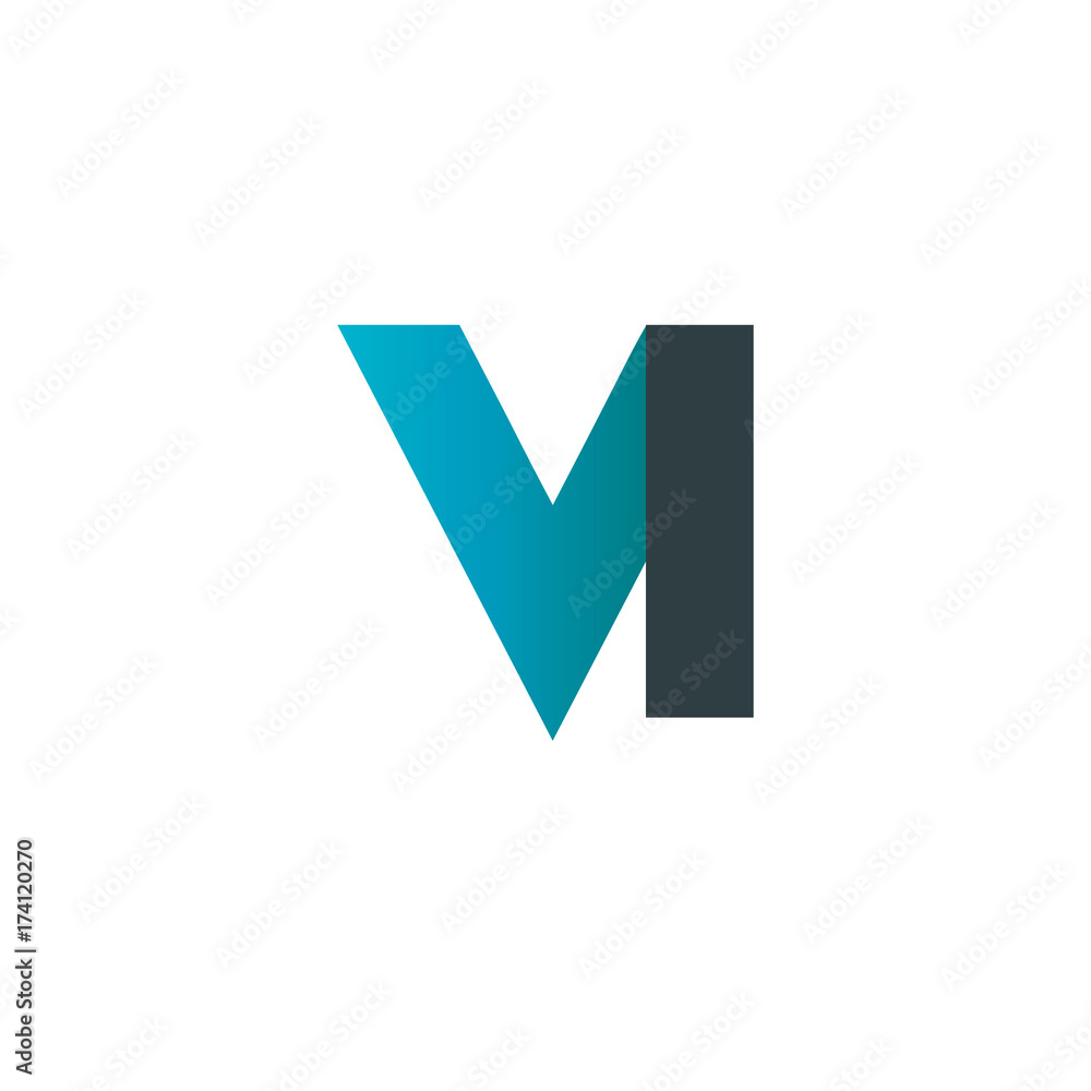 Initial Letter VI Linked Design Logo Initial Letter VI Linked Design Logo