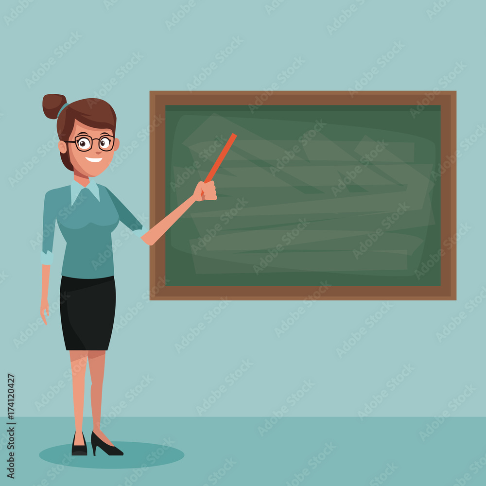Teacher with blackboard icon vector illustration graphic design Teacher with blackboard icon vector illustration graphic design
