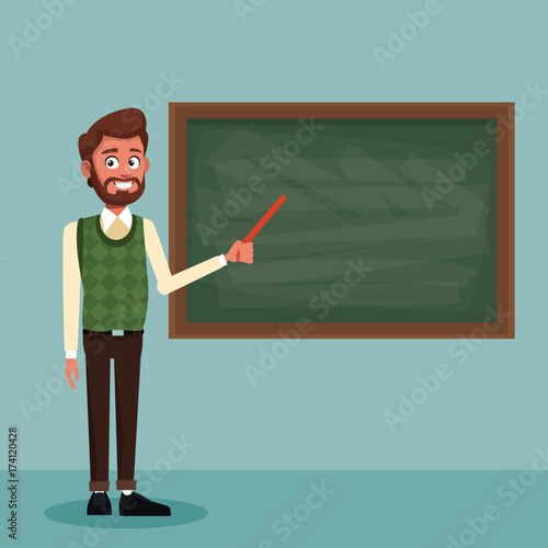 Teacher in classroom icon vector illustration graphic design